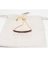 Kendra Scott Jack Purple Crystal Delicate Glold Plated Chain Bracelet NWT - $63.86