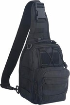 Fami Outdoor Tactical Bag Backpack, Military Sport Sling Shoulder, Black - €36,73 EUR