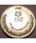 Riesige Bimetall Beweis Portugal 1998-INCM 200 Escudos ~ Nur 7,000 Minz ~ - £31.73 GBP