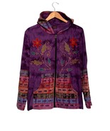 Rising International Hoodie Purple Tie Dye Embroidered Sweatshirt Jacket... - €24,84 EUR