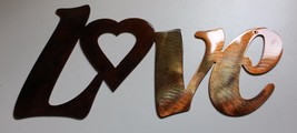 Decorative Love Word Sign - Metal Wall Art - Copper 11 1/4" x 5 3/4" - $18.03