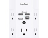 Surge Protector, 5 Outlets Extender With 4 Usb Ports(Usb C), 3-Side 1800... - $27.99