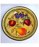 Vintage Ceramic Serving Bowl Multicolor Round Fruits Design/Decor 13&quot; x ... - $27.83 CAD