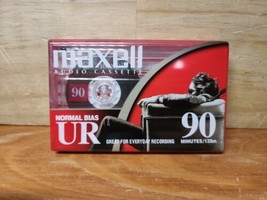 New 90 minute Maxell Blank Audio Cassette Tapes Normal Bias UR NIP NEW S... - £8.36 GBP