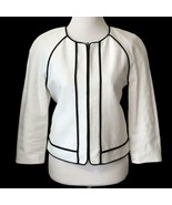 J. Crew Factory Blazer Suit Jacket Womens Size 6 White Linen Career Work... - €28,99 EUR