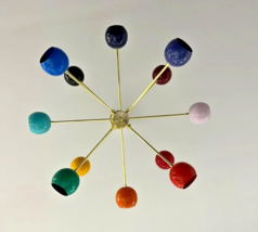 Mid Century Style Eyeball Shades Brass Light Sputnik Multicolored Ceiling Light - £444.69 GBP