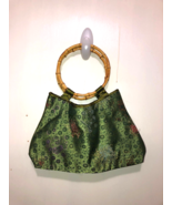 The Purple Pearl Womens Asian Look Y2K Handbag With Circular Bamboo Handles - $11.87