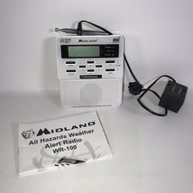 Midland WR-100 NOAH All Hazards Weather Alert Radio, AC Adapter &amp; Owners... - £15.62 GBP