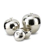 3 pcs X COPPER APPLE SHAPE CASTOR  CANDY BOWL HAMMERED DECORATIVE SUGAR ... - $2,142.95 MXN