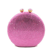 lady yellow Crystal Women Clutch bags Evening Hanging Toiletry Bag With Quality  - £62.84 GBP