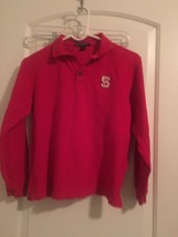 Port Authority Boys Red Long Sleeve Polo Shirt N.C. State Wolfpack Size Large - £28.97 GBP