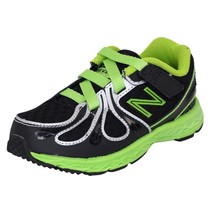 New Balance KV890BGI Toddler Athletic Shoes Mesh Adjustable Black Green Sz 6 - £28.66 GBP