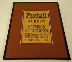 Vintage Auburn vs Clemson Football Framed 11x14 Repro Poster Display - £27.37 GBP