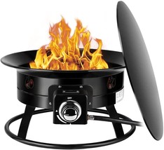 Camplux Portable Propane Gas Fire Pit, Fp19Al Outdoor Fire Bowl With Cover And - £124.99 GBP