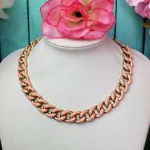 Trendy Large Enamel Cuban Link Chain Statement Necklace Chic Insta Collar - $16.95