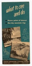 What to See and Do Denver Points of Interest Brochure 1 Day Mountain Tri... - £17.20 GBP