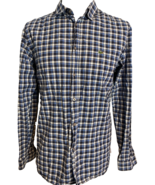 Locoste Men&#39;s Slim Fit Blue Plaid Button Down Shirt Size L - $32.57 CAD