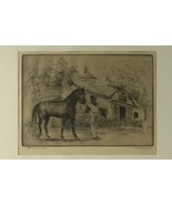 Vintage Art Original Pen Ink Pencil BLUEGRASS IDOL Horse &amp; Jockey Keiit ... - £74.00 GBP