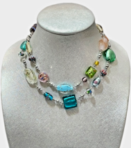 Premier Designs Venetian Necklace Multi-Color Glass Fashion Jewelry 2013-2014 - $17.76