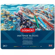 Derwent,Inktense Permanent Watercolour Blocks, Set of 24 tin, Professional Quali - £63.26 GBP