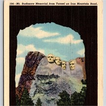 Mount Rushmore Memorial Black Hills SD Posted Linen Divided Back Postcard - £7.77 GBP