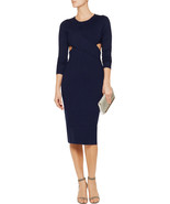 NWT Jonathan Simkhai Harness Knit Cutout Side Navy Dress XS - $341.91 CAD