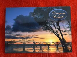 Oregon Postcard Coos Bay at Sunset from McCullough Bridge New Unposted - $3.99
