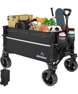 Collapsible Wagon Cart with Wheels Foldable - Folding Utility Heavy Duty... - $83.22