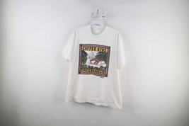 Vintage 90s Mens Large Spell Out Coffee Kids 5 Mile Road Race T-Shirt White USA - £31.80 GBP