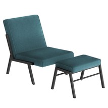 Accent Chair with Ottoman, Modern Upholstered Accent Chair, Velvet Green - £99.55 GBP