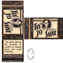 Vintage Matchbook Cover Tay Jo Salve rectal cream drug store product 1930s OK - £7.81 GBP