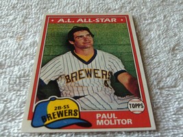 1981 Topps Paul Molitor A.S. # 300 Gem Mint Brewers Baseball !! - £109.64 GBP