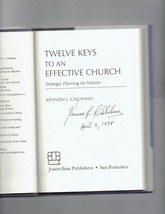 Twelve Keys to an Effective Church by Kennon L. Callahan Signed Book - $48.51