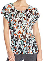 Soybu Womens Activewear Back Cutout Burnout T-Shirt Size Small Color Nirvana - £22.06 GBP