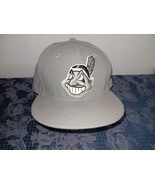 Cleveland Indians Grey Gray Wahoo New Era 59FIFTY Fitted Cap Hat 7 3/4 - €42,68 EUR