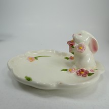 Avon Bunny Rabbit Soap Trinket Dish White Ceramic 1985 Easter Spring ZFHVK - £7.86 GBP