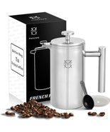 Magicafé French Press Coffee Maker – Single Serve 1 Cup Small Stainless ... - £29.33 GBP