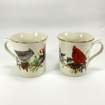 Lenox Winter Greetings By Catherine McClung Cardinals, Chickadee &amp; Tufte... - £35.50 GBP