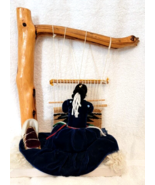 KACHINA Navajo Woman at Loom With Baby  Signed Julia Begay 14&quot; High Doll - £54.91 GBP