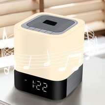 Bluetooth Alarm Clock Desk Lamp Portable Audio Dimmable Multicolor Night Light - £11.58 GBP