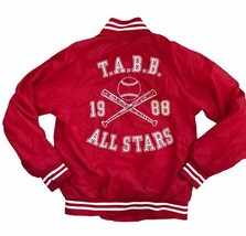 Torrance Baseball Jacket TABB Vintage 80&#39;s Youth Red Windbreaker Large 1... - $253.98 MXN