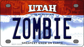 Zombie Utah Novelty Mini Metal License Plate Tag - £11.71 GBP