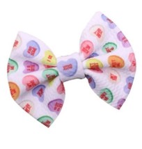 NEW Valentine&#39;s Day Sweethearts Hearts Girls 4-inch Hair Bow Clip - £4.71 GBP