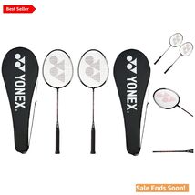 Set of 2 Aluminum Badminton Racquets with Full Cover for Intermediate Ad... - $92.02
