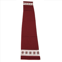 Kay Dee Camp Christmas Red Black Plaid Table Runner 13x72 inches - £19.60 GBP