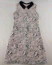 Karl Lagerfeld Paris Pink Floral Lace Dress Sz 4 Sleeveless Beaded Colla... - $36.82