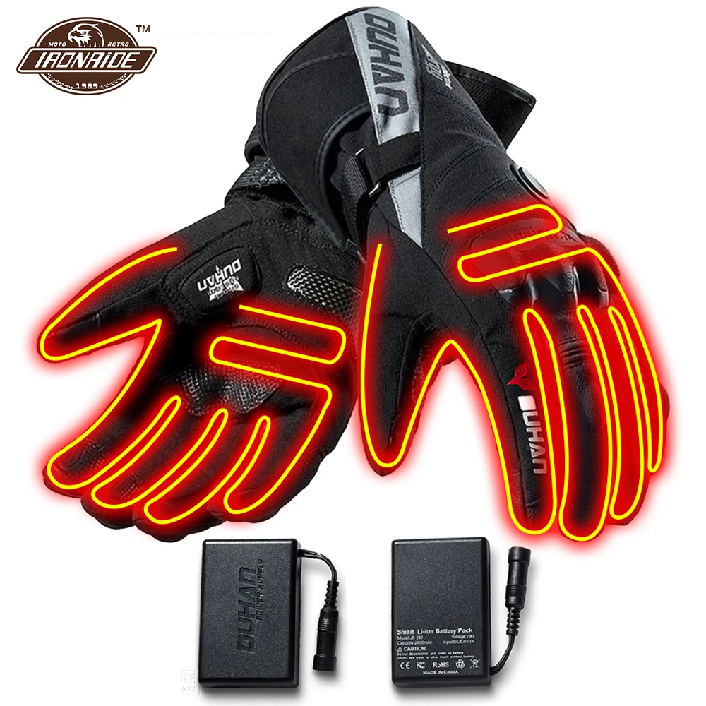 DUHAN Waterproof Motorcycle Heated Gloves USB Electric Motocross Heating Gloves - £29.40 GBP+