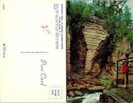 New York(NY) Ausable Chasm Child Observing Elephant&#39;s Head Cliff VTG Postcard - £7.63 GBP
