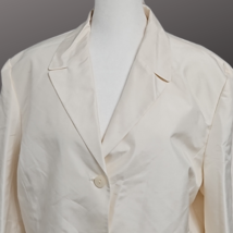 Talbots Women’s White or Ivory Lined 2 Piece Pants &Jacket Suit Size 18 N... image 2