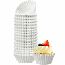 500Pc White Cupcake Liners Mini Muffin Liners Wrappers Paper Baking Cups - £14.14 GBP